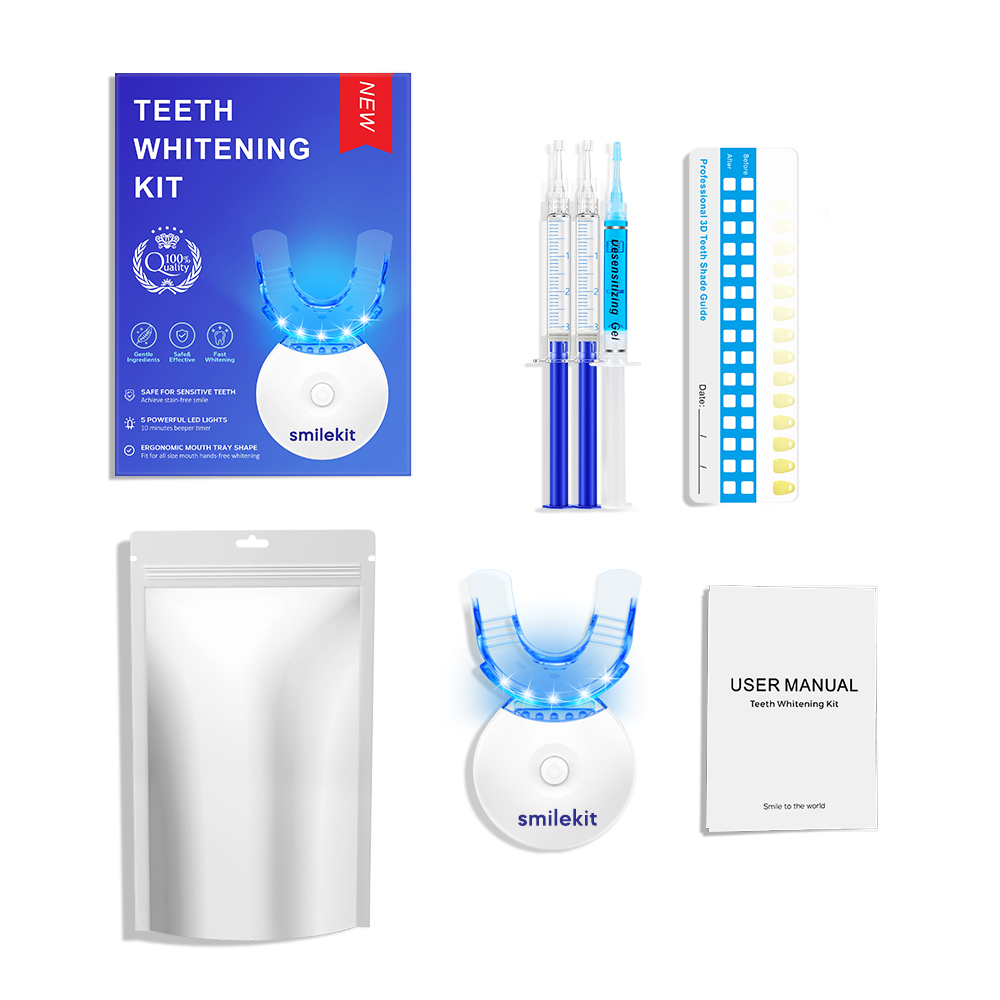 Teeth Whitening Gels Used By Dentists - Teeth Whitening Kit - 5X LED