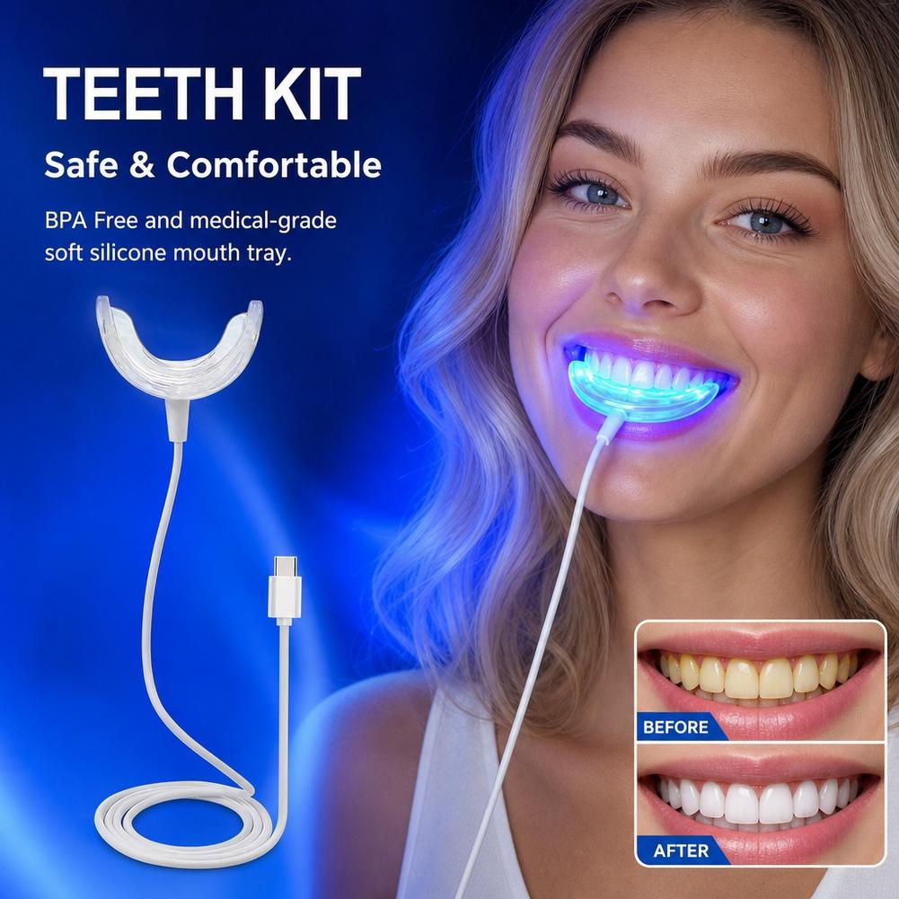 Teeth Whitening Gum - Teeth Whitening Accelerator Smart LED Blue