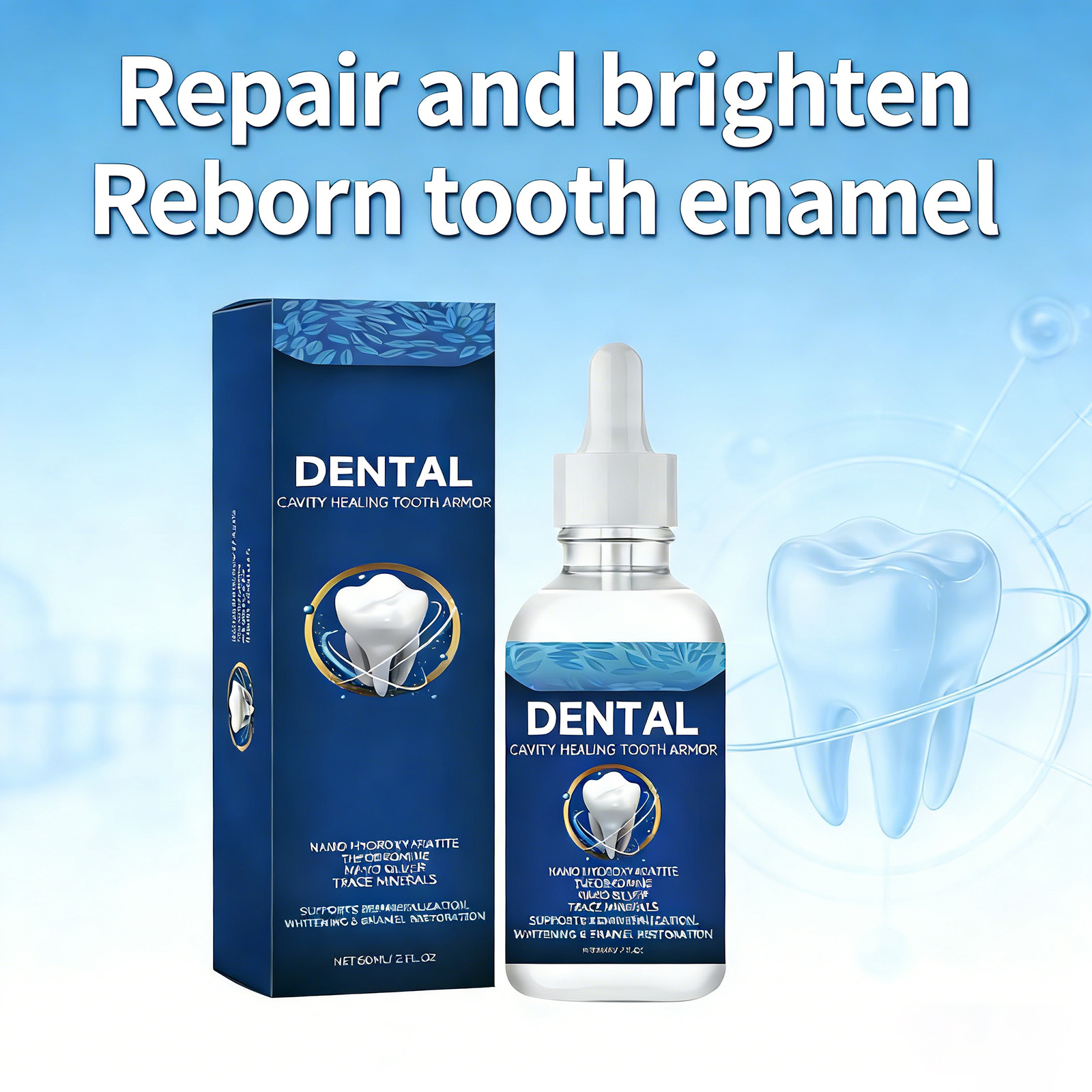 Teeth Whitening That Works - 60ml Nano Hydroxyapatite Tooth Armor Liquid