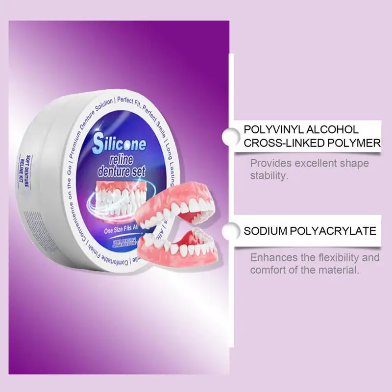 Silicone Denture Set Fit Tempo - Teeth Whitening With Braces recension och pris