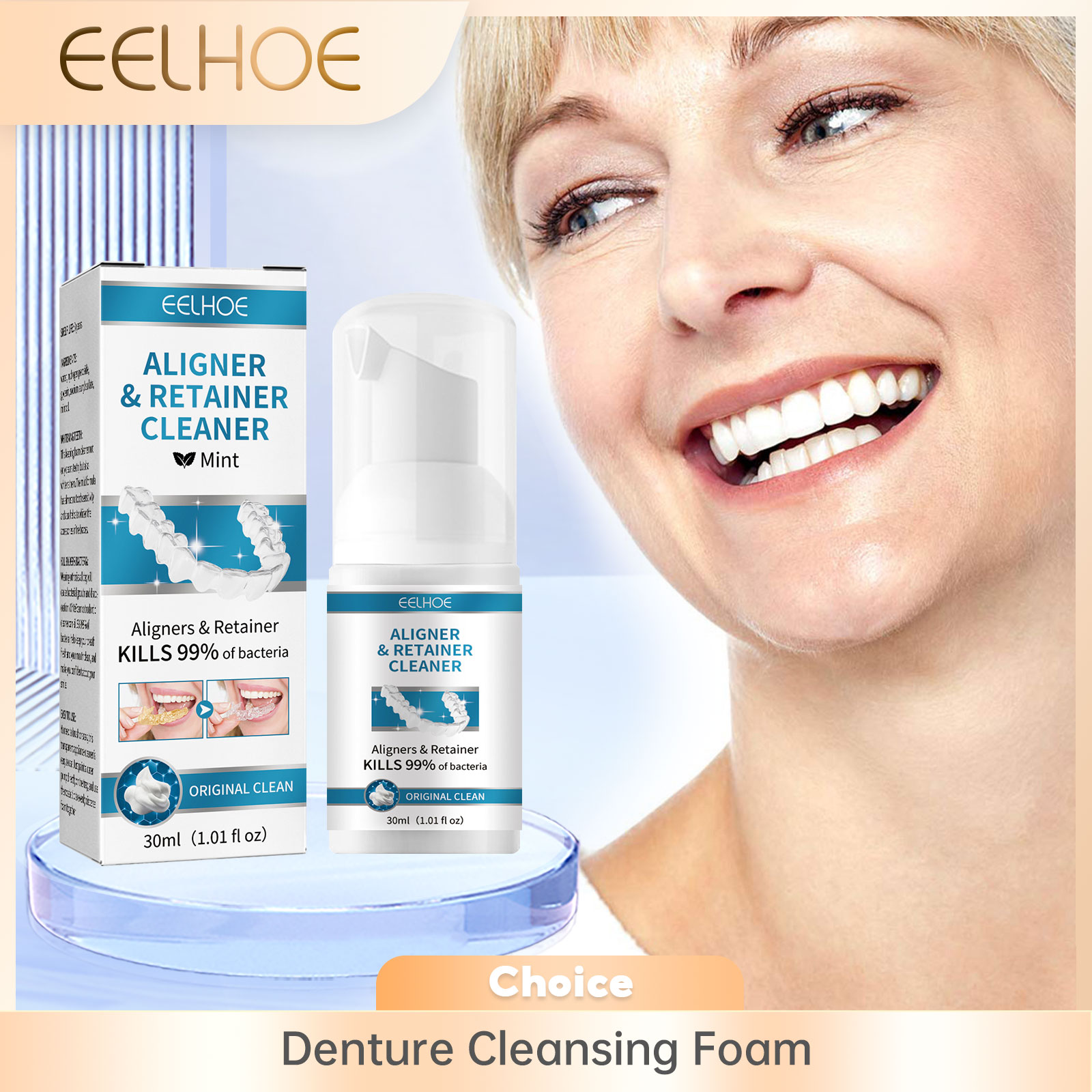 Aligner Denture Cleaner Foam D - Teeth Whitening With Braces recension och pris