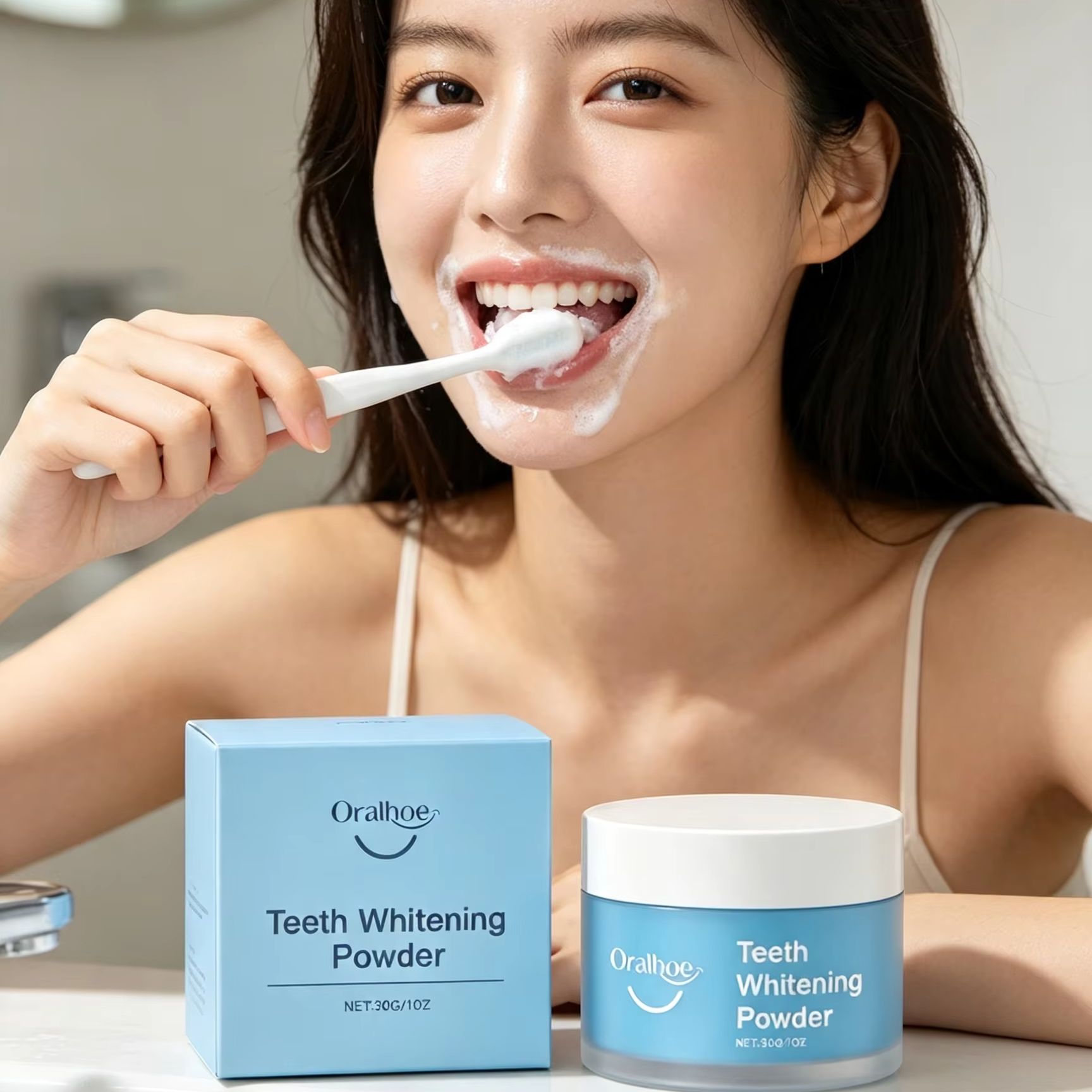 Oralhoe Tooth Powder for Brush - Teeth Whitening From Home recension och pris