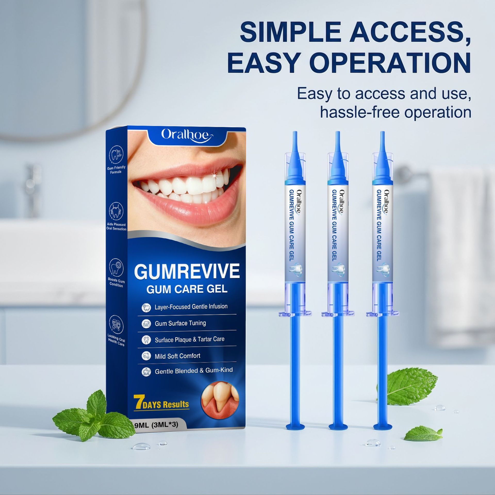 Oral Care Gel 3Pcs Gum Cleanin - Teeth Whitening From Home recension och pris