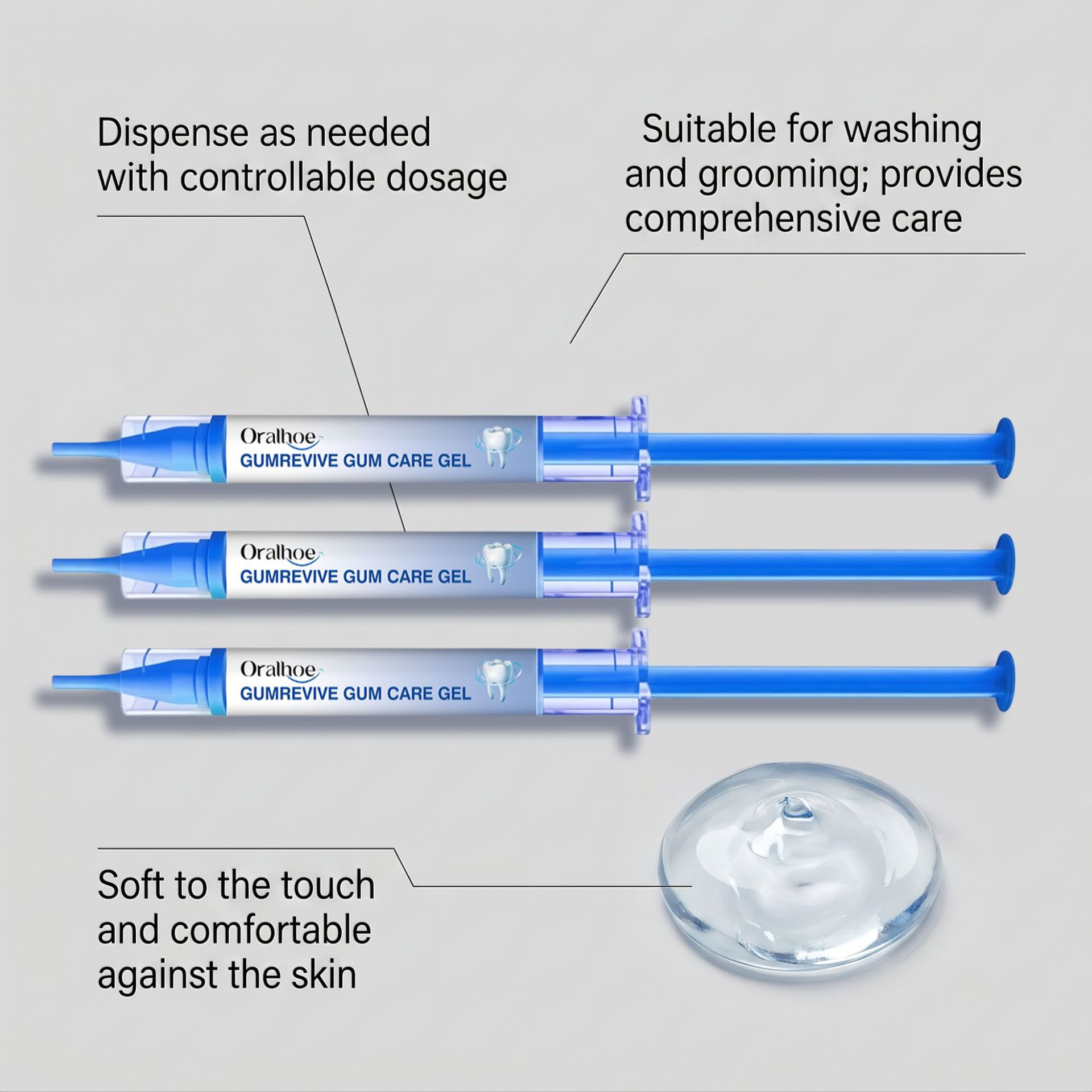 Oral Care Gel 3Pcs Gum Cleanin - Teeth Whitening From Home recension och pris