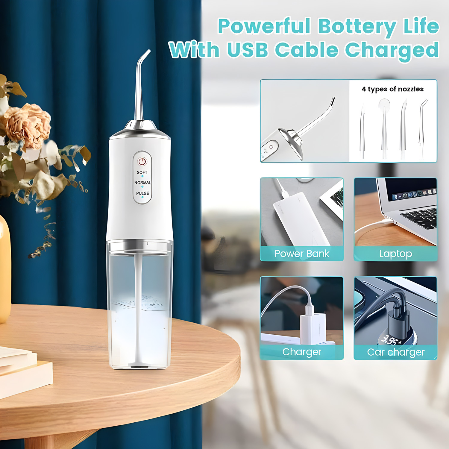 Portable Oral Irrigator USB Re - Teeth Whitening Products recension och pris