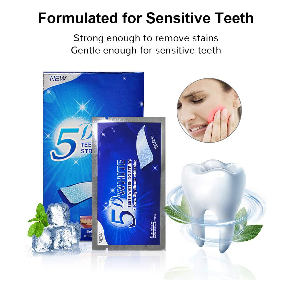 5D White Teeth Whitening Strip - Teeth Whitening Gels Used By Dentists recension och pris