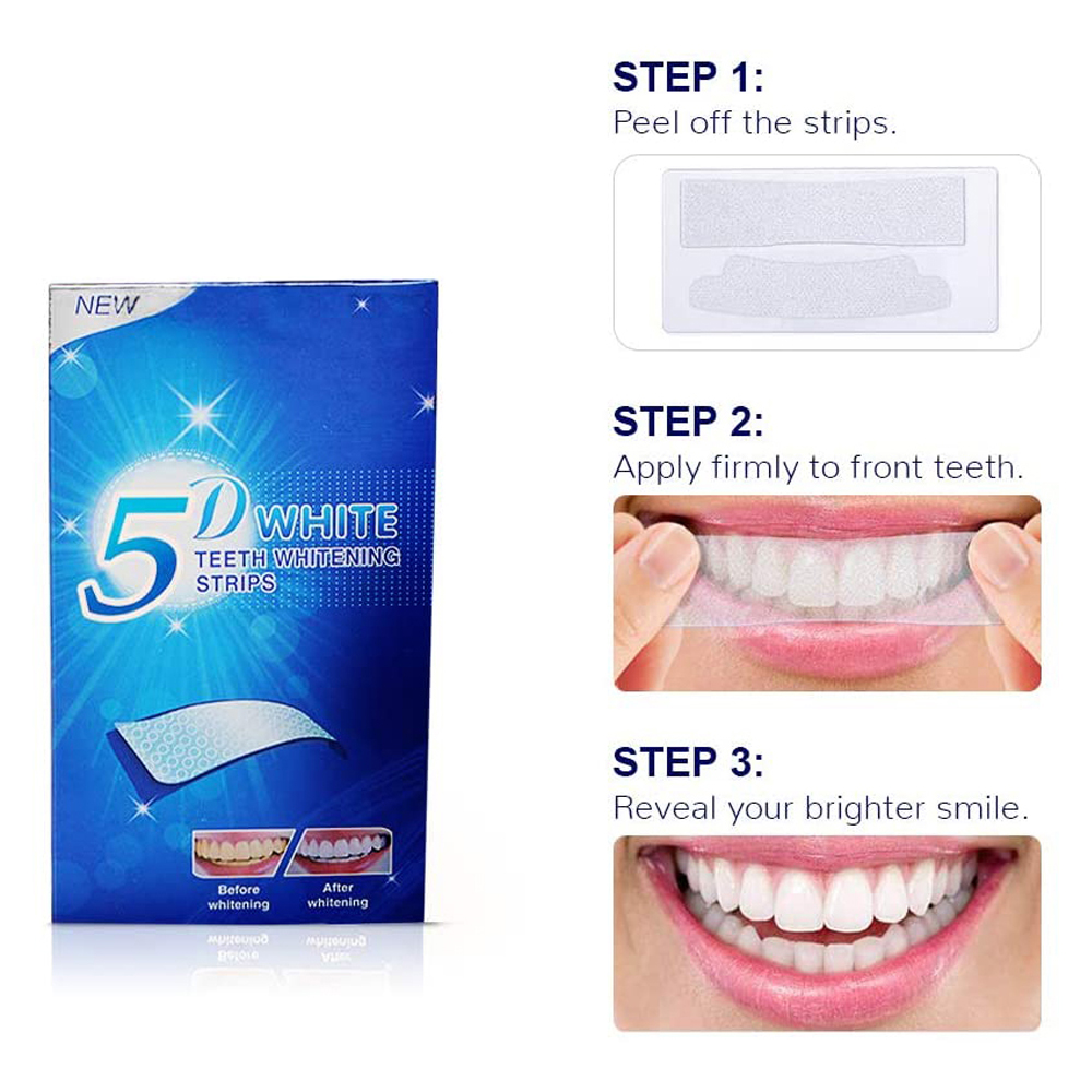 5D White Teeth Whitening Strip - Teeth Whitening From Home recension och pris